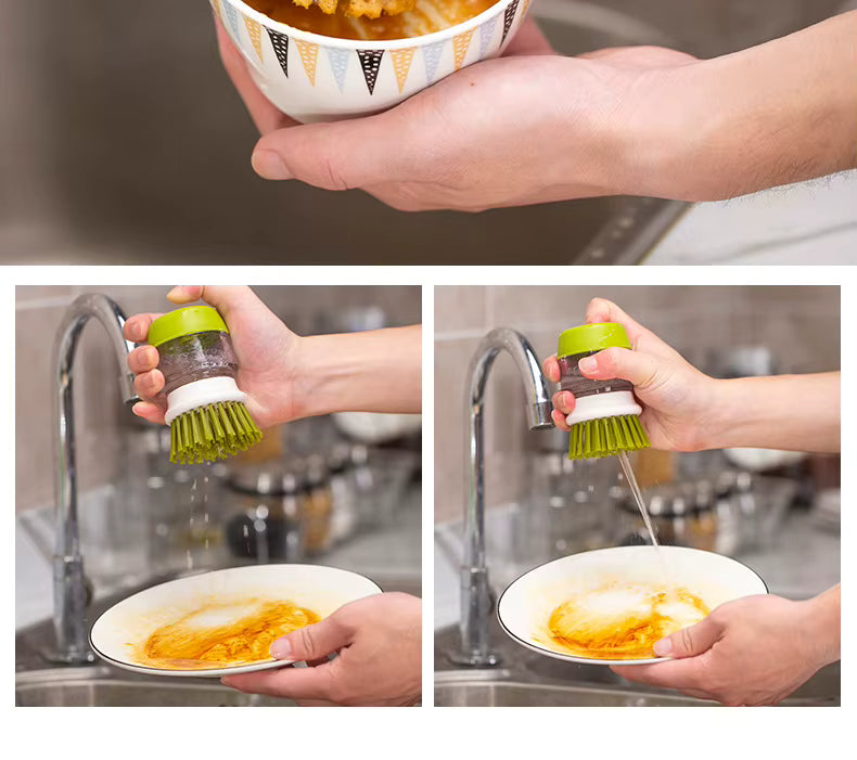 Jalenza Soap Dispensing Dish Brush with Storage Stand