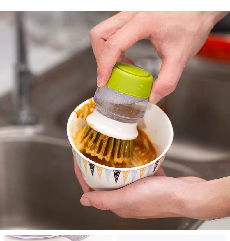Jalenza Soap Dispensing Dish Brush with Storage Stand